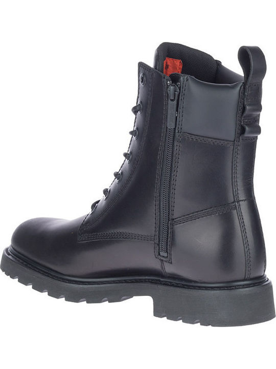 Leder Schwarz Stiefel