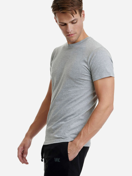 Men's Undershirt Short-sleeved in Gray Color