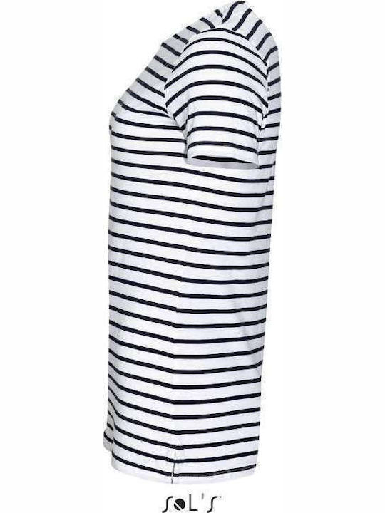 Sol's Miles Men's Short Sleeve Promotional T-Shirt White / Navy