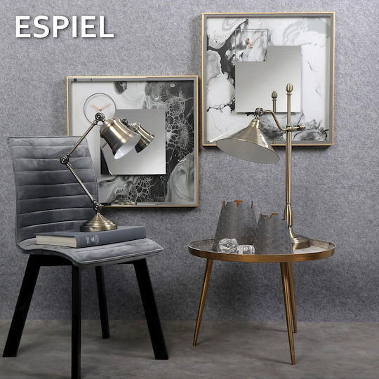 Espiel Ρολόι Τοίχου Μεταλλικό Μαύρο 60x60cm
