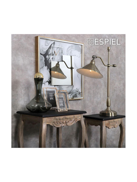 Espiel Ρολόι Τοίχου Μεταλλικό Μαύρο 60x60cm