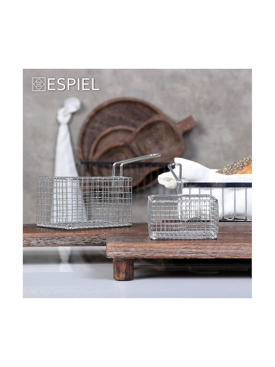 Espiel Tabletop Metal Base 30x11x11cm 2 Pieces Silver