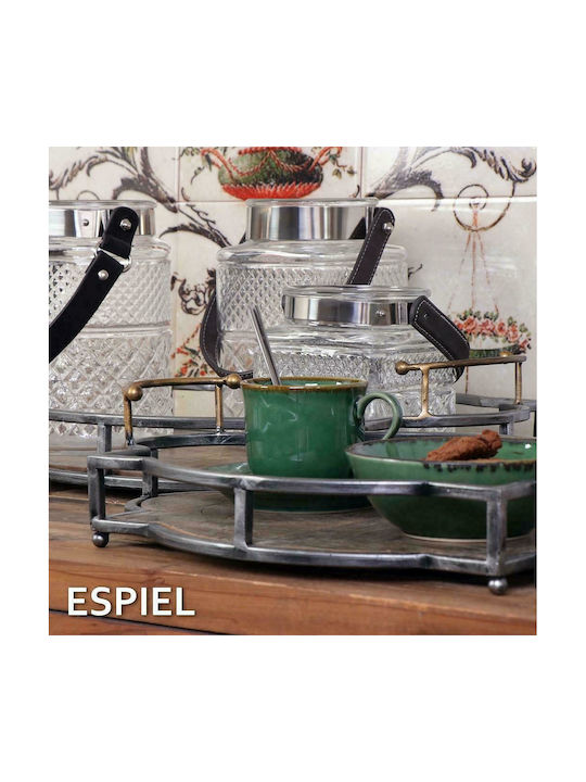 Espiel Φαναράκι Γυάλινο Επιτραπέζιο Διάφανο 12x19x19εκ.