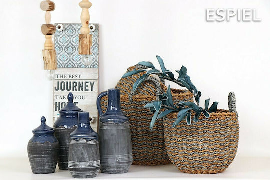 Espiel Wooden Vintage Wall Hanger The Best Journey Takes You Home with 4 Slots Multicolour 20x5x60cm 1pc