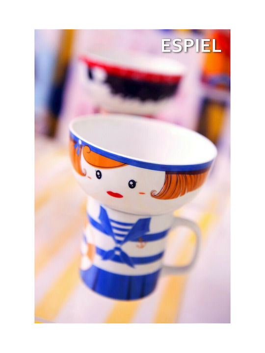 Espiel Ναύτης Porcelain Cup Multicolour 2pcs