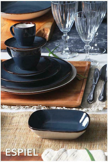 Espiel Terra Set Tassen Cappuccino aus Porzellan Grey 220ml 6Stück