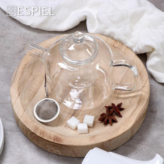 Espiel Teapot with Filter Glass Transparent 725ml