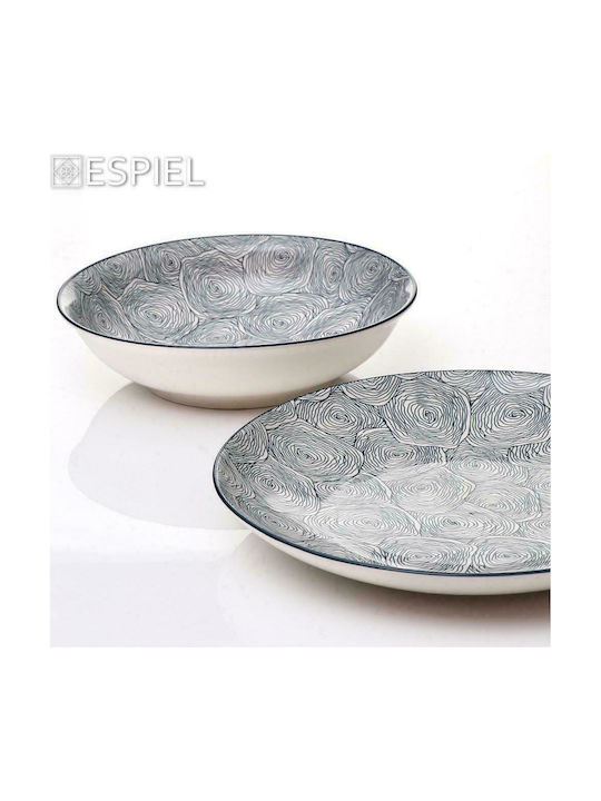 Espiel Ceramic Salad Bowl Blue 28x28x7cm