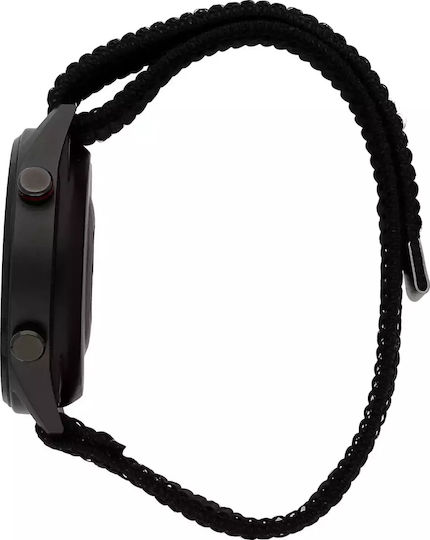 Sector S-02 46mm Smartwatch with Heart Rate Monitor (Black Fabric Strap)
