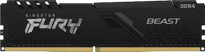 Kingston Fury Beast 32GB DDR4 RAM με 2 Modules (2x16GB) και Ταχύτητα 3200 για Desktop