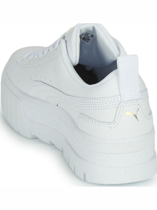 Mayze Damen Flatforms Sneakers Weiß