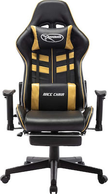 vidaXL 20512 Gaming Chair with Adjustable Arms and Footrest Gold