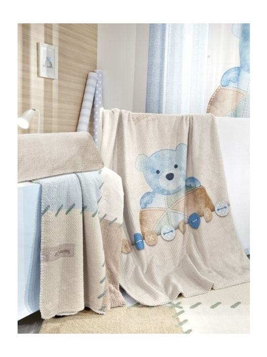 Saint Clair Baby Blanket Cot Ultrasoft Patchwork 110x140cm