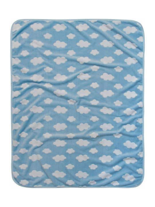 Greenwich Polo Club Blanket Nursery Swaddling Blankets 2991 Fleece Light Blue 80x110cm