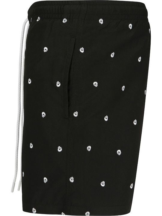Embroidery Ανδρικό Μαγιό Σορτς Skull / Black / White με Σχέδια