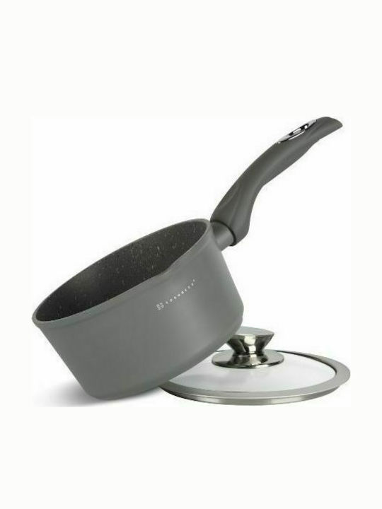 Edenberg Cookware Set of Aluminum with Stone Coating Grey 15pcs