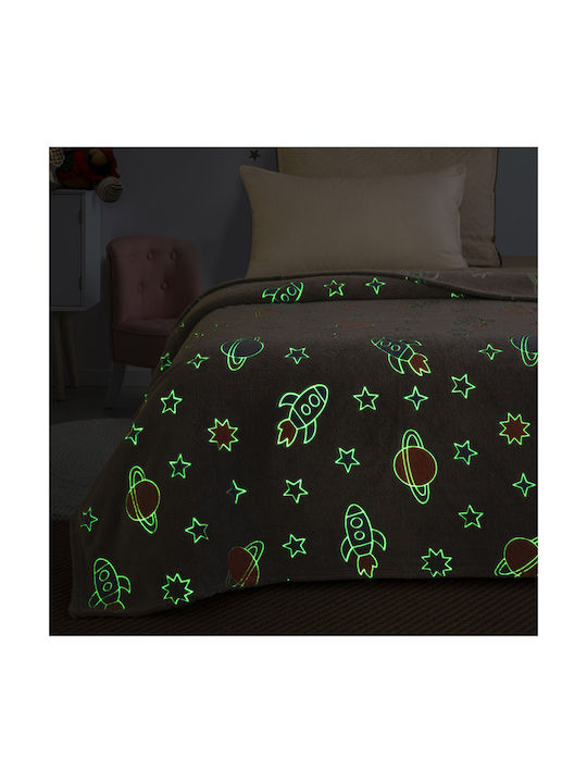 Beauty Home Blanket Fleece Art Glowing Gray 160x220cm