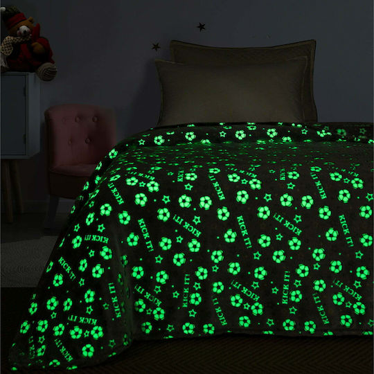 Beauty Home Pătură Fleece Art Fosforescentă Gri 160x220cm