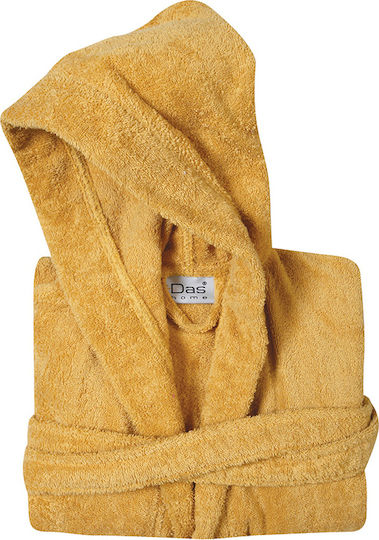 Das Home Kids Hooded Bathrobe Casual Yellow