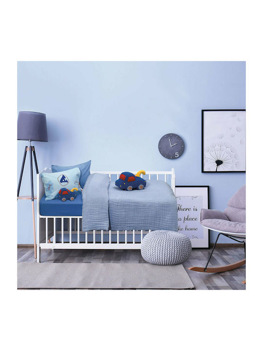 Das Home Cotton Baby Quilt Relax 6475 80x110cm Light Blue