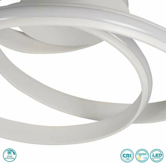 Wofi Tess Ceiling Mount Light 40cm White with Integrated LED