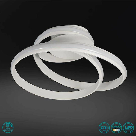 Wofi Tess Ceiling Mount Light 40cm White with Integrated LED