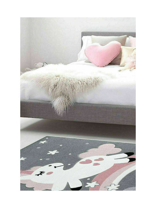 Newplan 1320 Kinder Teppich Einhorn Rosa 160x230cm Dicke 5mm