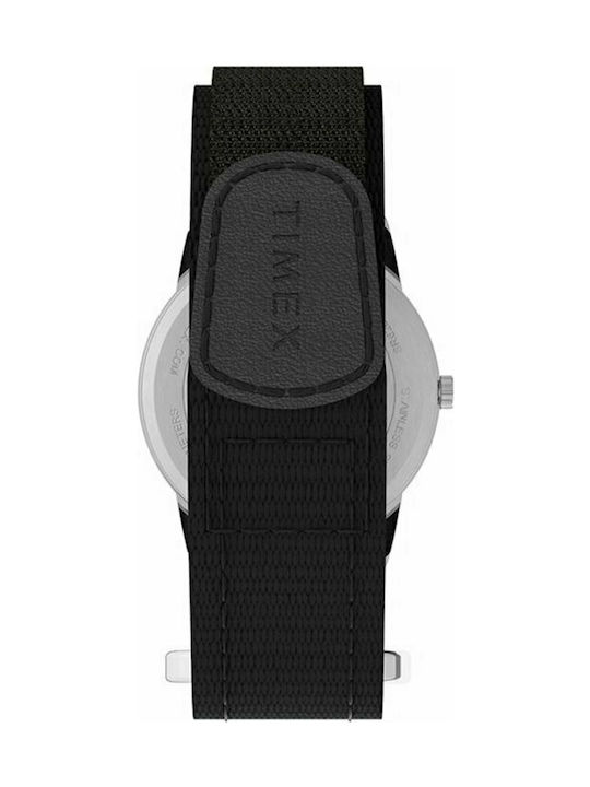 Timex Easy Reader Ceas Baterie cu Negru Curea textilă