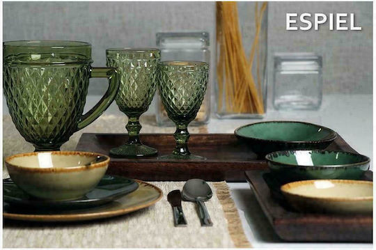 Espiel Tristar Glass for White and Red Wine made of Glass in Green Color Goblet 200ml