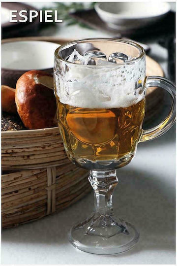 Espiel Set Gläser Bier, μπίρας aus Glas Mit Stiel 450ml 6Stück