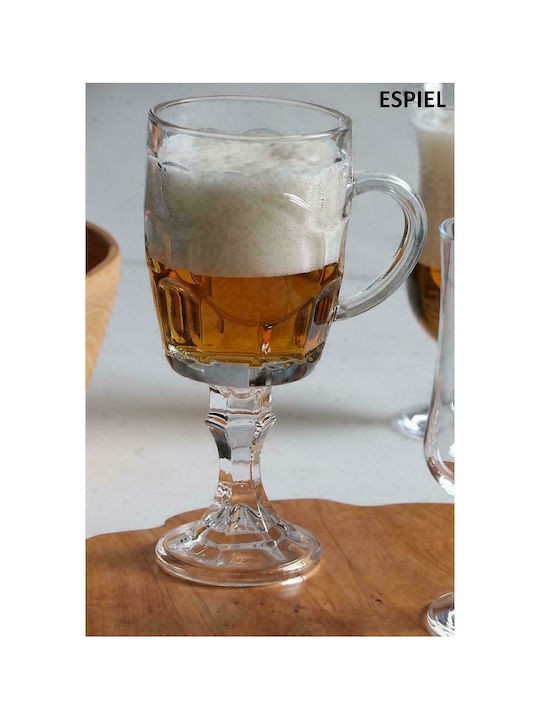 Espiel Gläser-Set Bier, μπίρας aus Glas Stapelbar 450ml 6Stück