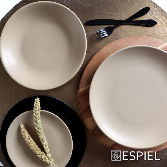 Espiel Terra Matt Πιάτο Γλυκού Κεραμικό Κρεμ με Διάμετρο 19cm