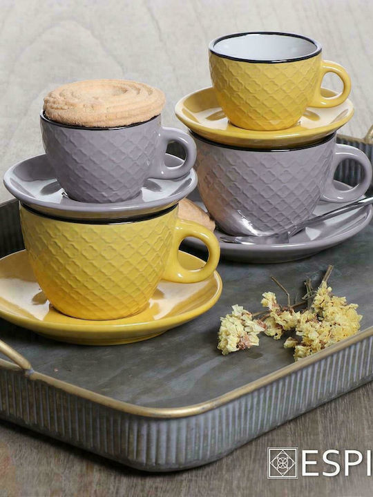 Espiel Cookie Delight Ceramic Espresso Cup Set 100ml Κίτρινο