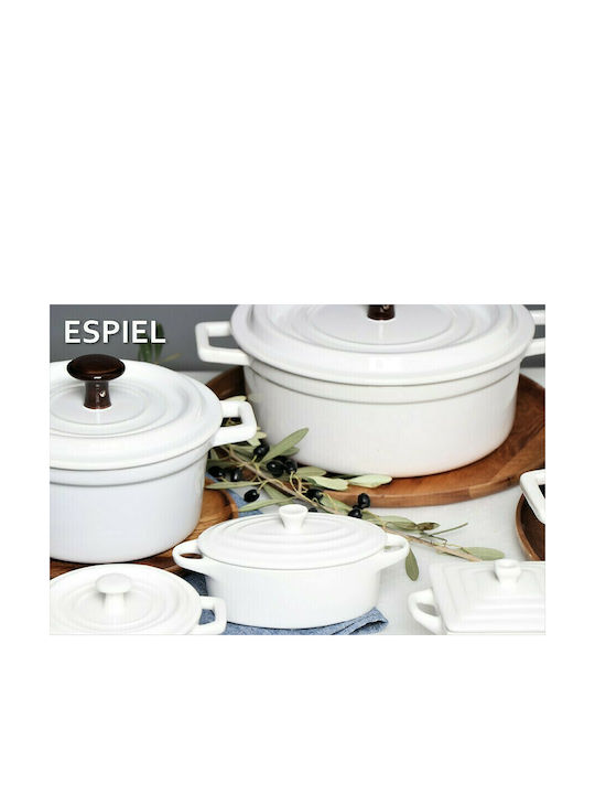 Espiel Γάστρα Στρογγυλή από Πορσελάνη 21.5x16cm
