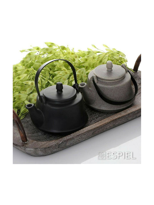 Espiel Set de Ceai Ceramic Negru 600ml 1buc