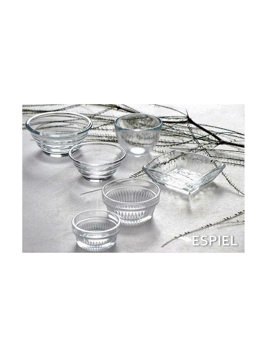 Espiel Gastroboutique Serving Bowl Oval Glass Transparent 11x11cm 4pcs