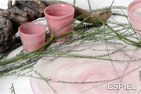 Espiel Atlas Salatschüssel Glas Pink 29x29x14.5cm 1Stück