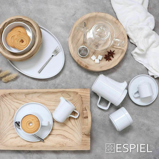 Espiel Good Mood Serving Platter Oval White 32x23cm