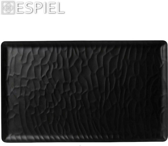 Espiel Wavy Matte Serving Platter Rectangular Black 53x32.5cm