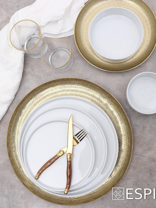 Espiel Antique Cut Set of Forks Table Gold - Brown 20.5cm 12pcs