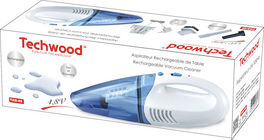 Techwood Aspirator de mână reîncărcabil 4.8V Albastru