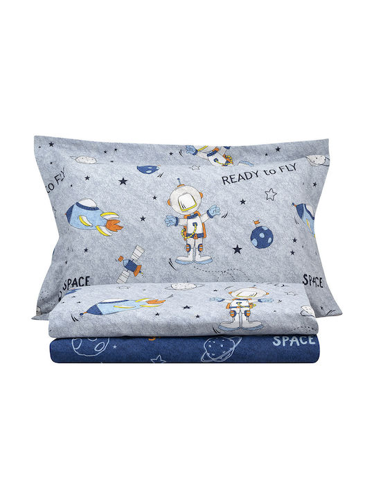 Beauty Home Kids Quilt Set Single with Pillowcase Energy Art Gray 160x240cm