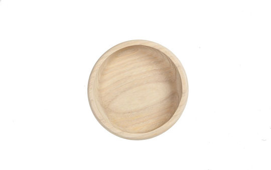 Soulworks Round Wooden Decorative Platter Kelig Beige 15x15x3.5cm