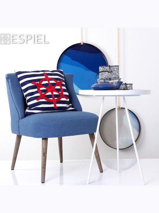 Espiel Wicker Decorative Box Blue