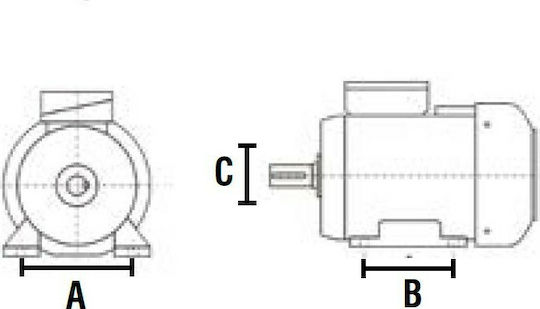 Abac MEC 132 Dreiphasiger Elektromotor 10hp mit Keil 400V