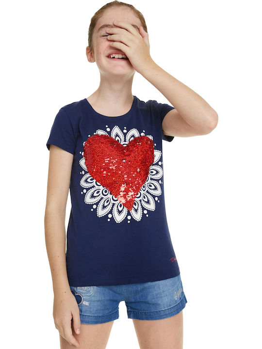 Kids' T-shirt Navy Blue Dover