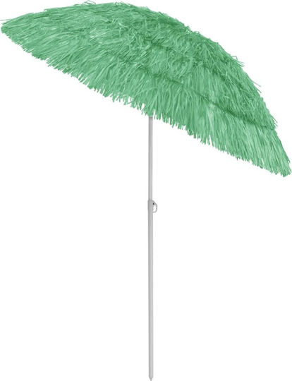 vidaXL Beach Umbrella Diameter 1.6m Green