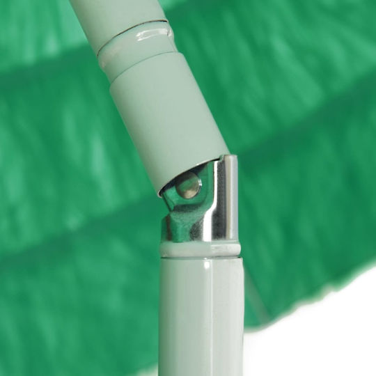 vidaXL Beach Umbrella Diameter 1.6m Green