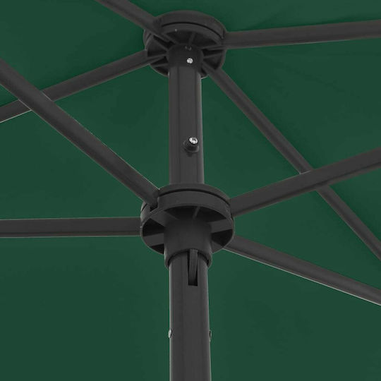 vidaXL Folding Beach Umbrella Diameter 1.8m with UV Protection Green