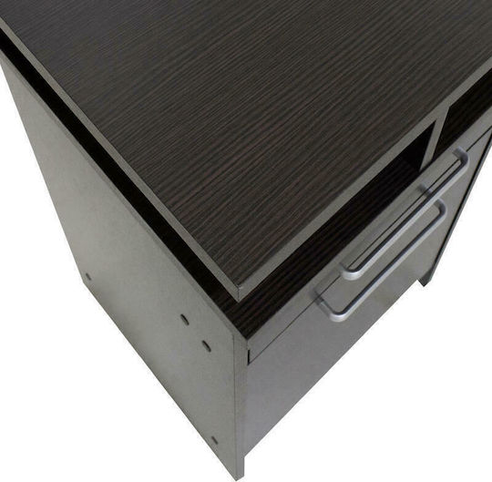 Eckige Schminktisch Kremetakamaras Olympus Holz Wenge mit Spiegel & Hocker 90.5x39.5x75cm